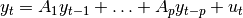 y_t = A_1 y_{t-1} + \ldots + A_p y_{t-p} + u_t