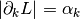 |\partial_k L| = \alpha_k